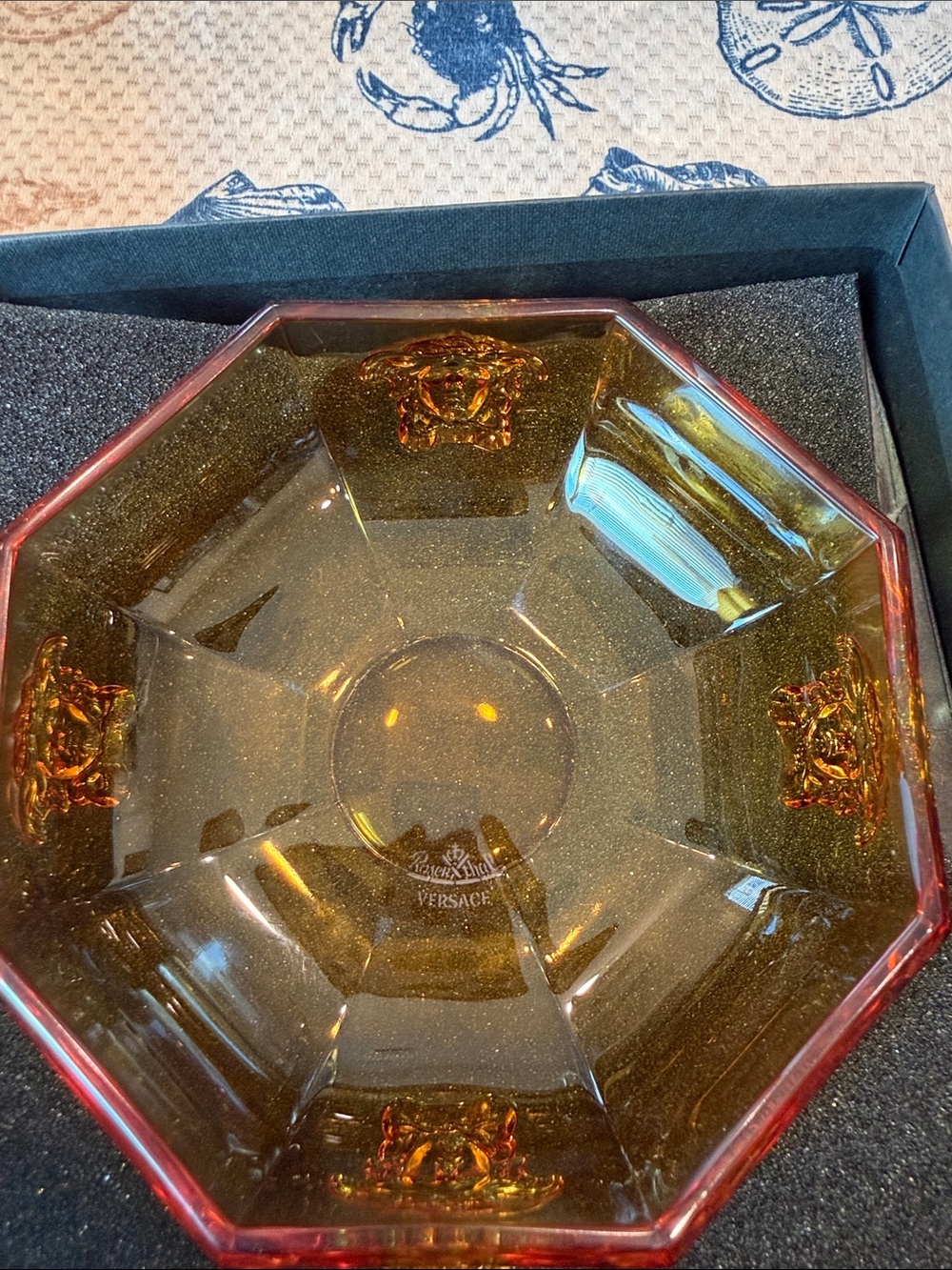 Versace x Rosenthal Amber Crystal Dish